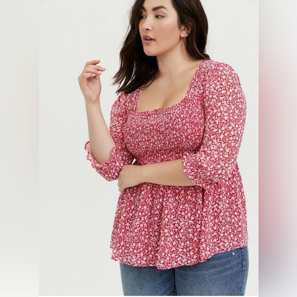 Black and white floral blouse - Picture 3 of 3